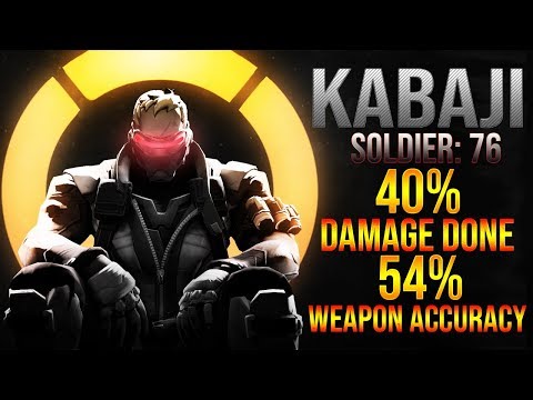 Kabaji - Soldier: 76 Gameplay - 40% Damage Done 54% Weapon Accuracy