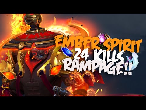 exthious - Ember Spirit Rampage 24 Kills | Dota 2 Immortal Rank 40 Gameplay