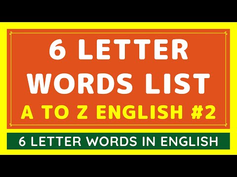 List of 6-Letter Words in ENGLISH #2 | A to Z six Letter words english