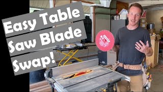 Easy Table Saw Blade Change: How To  | DeWalt DWE7491RS 10" Blade Replacement