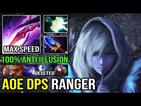 WTF illusion Slayer - Full Aghanim AoE DPS Drow Ranger 100% Counter PL with Ultra ATK Speed Dota 2