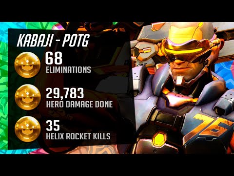 68 elims! Kabaji Tryhard Soldier 76! 30k DMG! [ Unranked to GM - Master Rank ]