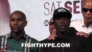 FLOYD MAYWEATHER VS. ANDRE BERTO INTENSE FACE OFF