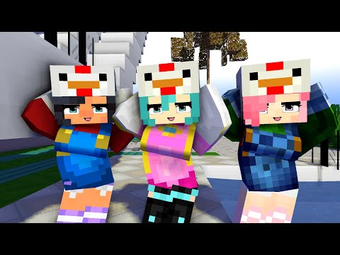 new chicken wing aphmau mario, kc luigi and princess peach miku - minecraft animation #shorts