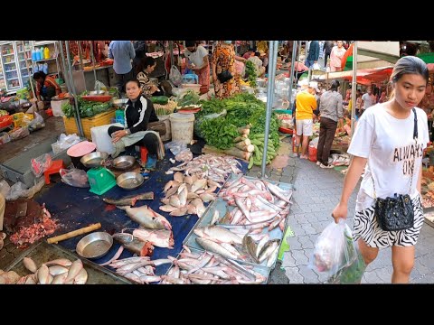 Cambodian Food Market Tour - Walking tour at Boeung Trabek Plaza in Phnom Penh city 2023