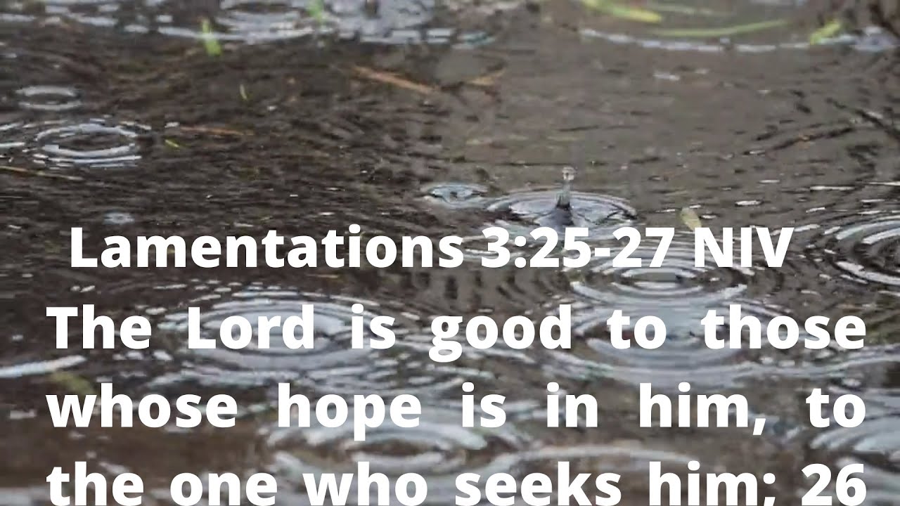 Bible verse Lamentations 3:25-27