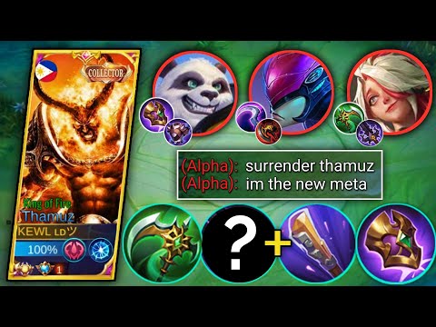 THAMUZ VS REVAMPED ALPHA + SUPER DEADLY MELISSA IN SIDELANE | GLOBAL THAMUZ BEST BUILD 2023 | MLBB