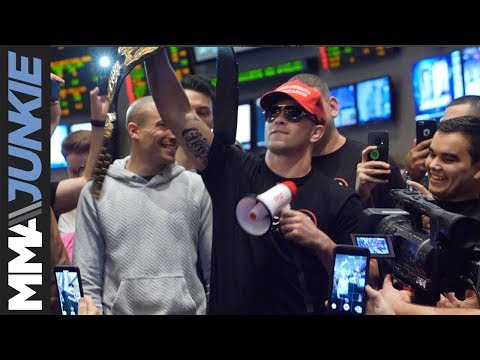 Colby Covington interrupts Kamaru Usman's open workout to heckle