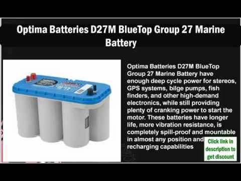 Optima Batteries D27M BlueTop Group 27 Marine Battery