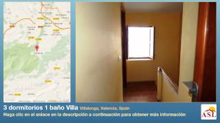 preview picture of video '3 dormitorios 1 baño Villa se Vende en Villalonga, Valencia, Spain'