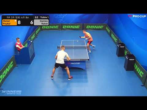 18:30 Michal Przybyl   3-2 Damian Rybak 23.03.2023 | Table Tennis TT Pro.Cup Star.
