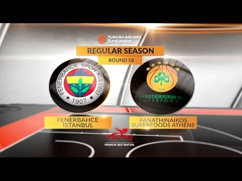EuroLeague Highlights RS Round 18: Fenerbahce Istanbul 84-63 Panathinaikos Superfoods Athens