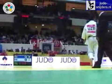 Judo 2009 Paris: Bjaevertoft (DEN) - Qurbonov (UZB) [-73kg].
