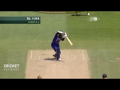 Classic Kumar Sangakkara cover drives