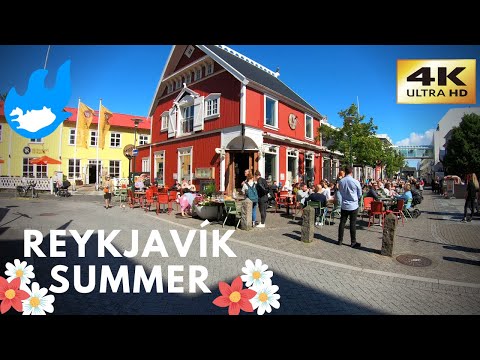 Iceland Walking Tour - Reykjavík Summer [4K]