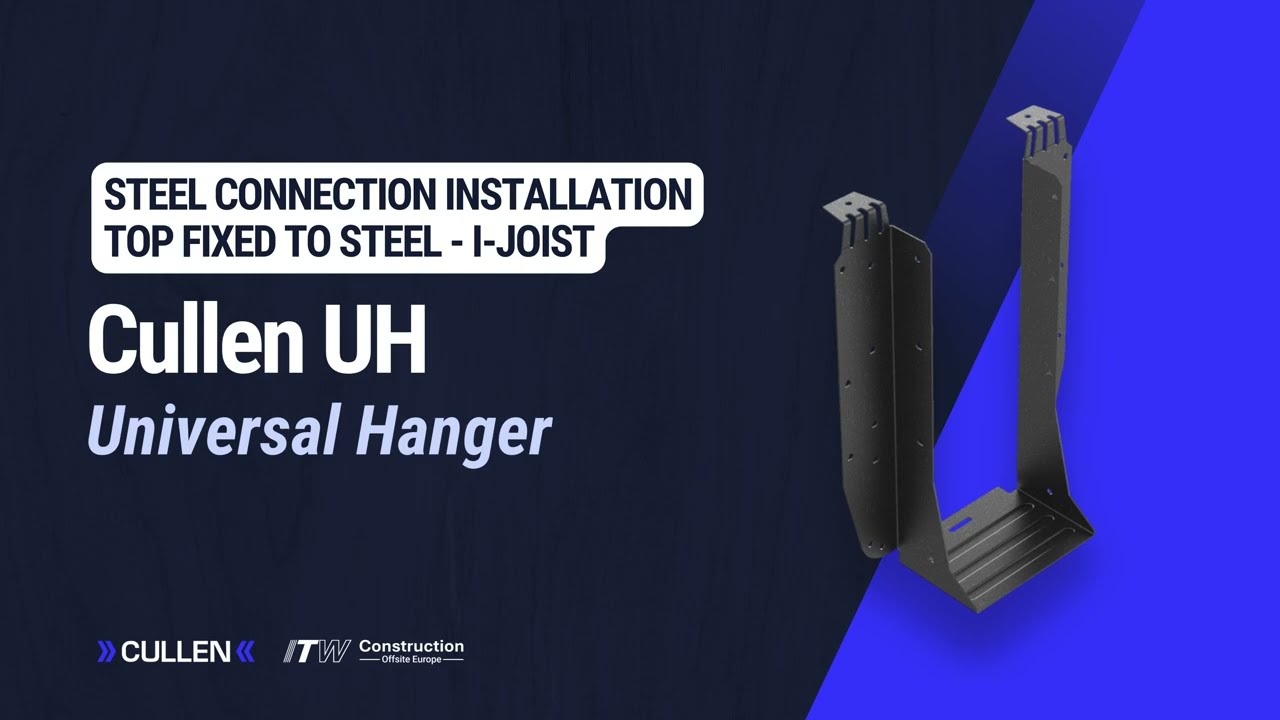 Cullen Universal Hanger (UH): Steel Connection No Packer I-Joist Installation
