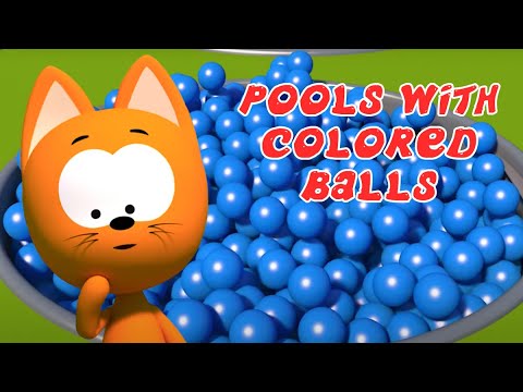 MEOW MEOW KITTY GAMES 😹  POOLS WITH COLORED BALLS 🤡 ¡Juega conmigo!