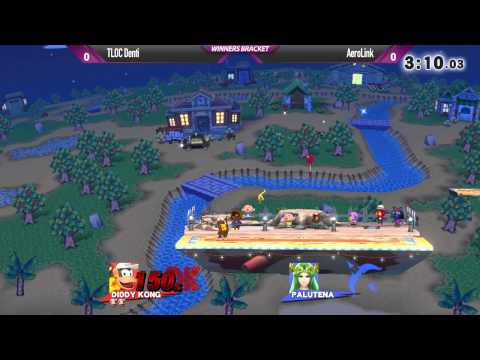 S11 Smash Wii U - TLOC Denti (Diddy) vs AeroLink (Palutena) - Winners Semis