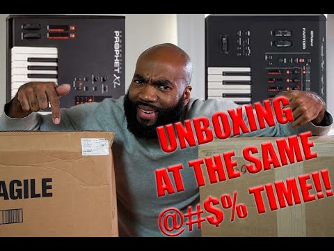 Unboxing the Prophet XL and the Roland Fantom at the Same @#% Time