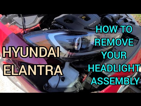 hyundai elantra se headlight assembly removal