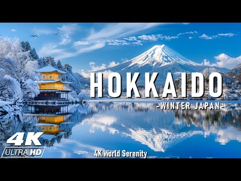 Winter Hokkaido 4K ❄️ Snowy Landscapes, Frozen Lakes, and Japan’s Winter Wonderland🌍Relaxing Music