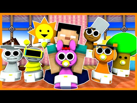 CUTE INCREDIBOX SPRUNKI MEET HUGGY - Minecraft Animation