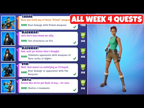 All Week 4 Epic & Legendary Challenges Guide! - Fortnite Chapter 2 Season 6