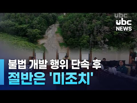 불법 개발 행위 단속 후 절반은 '미조치'