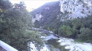 preview picture of video 'Ardeche river France Pont d'Arc near Vallon Pont d'Arc'