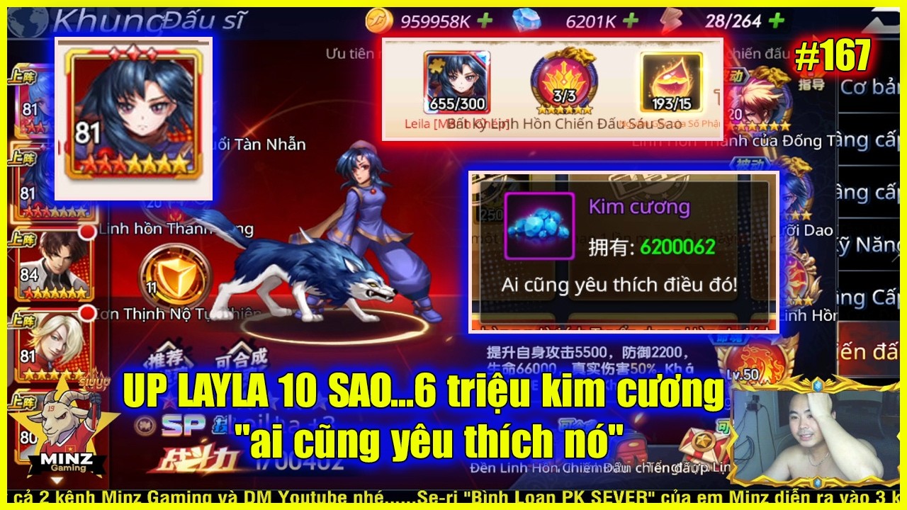 ღ Quyền Vương Chiến x7game #167  | UP LAYLA 10 SAO...6 triệu kim cương "ai cũng yêu thích nó"💥