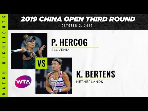 Polona Hercog vs. Kiki Bertens | 2019 China Open Third Round | WTA Highlights
