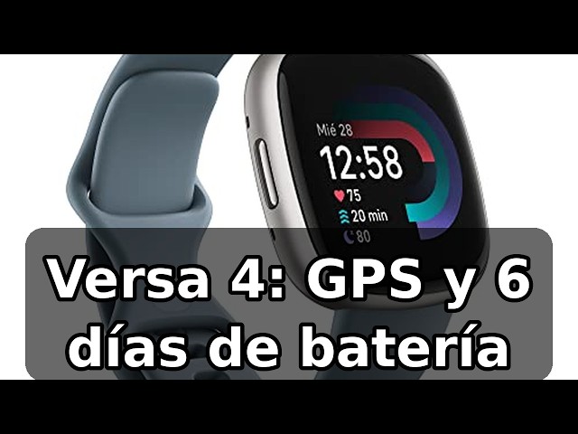 Vídeo relacionado con Fitbit Versa 4, el smartwatch que te ayuda a ponerte en forma con GPS integrado, hasta 6 días de batería y compatible con iOS 15 & Android OS 9.0, Rosa arena/Aluminio rosa cobrizo
