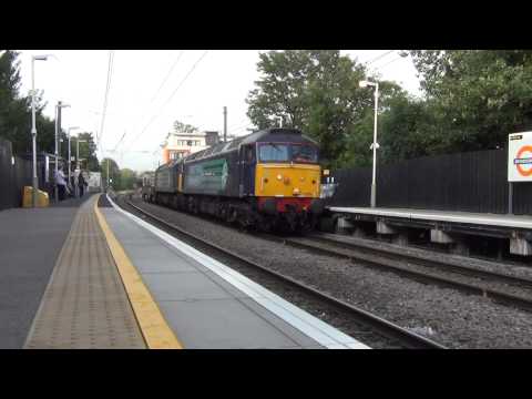 (HD) DRS 57011 & 57003 Haul Nuclear Flasks Through Brondesbury