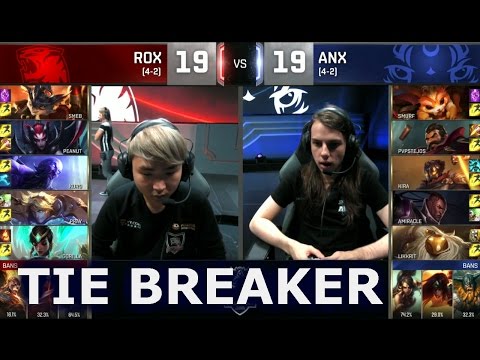 ROX vs ANX 1st Place Tie Breaker - Worlds 2016 W2D1 Group A | LoL S6 World Championship ANX vs ROX