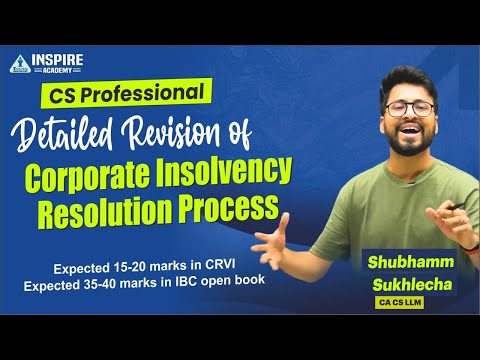 Revision of CIRP (Section 4 to 32A of IBC) || Shubhamm Sukhlecha (CA, CS, LLM)
