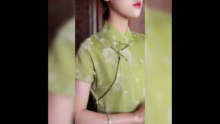 Retro Green Qipao Dress