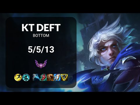 KT Deft Ezreal vs Ashe BOTTOM - KR MASTER Patch 14.23