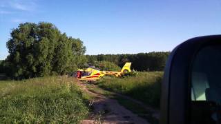 preview picture of video 'Konstancin Jeziorna Start EuroCopter EC 135'