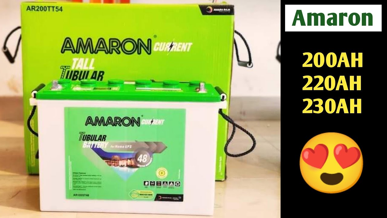 Watch video Amaron 200AH, 220AH or 230AH Tubular Inverter Battery, Amaron Best Inverter Battery for Home Use Now Amaron 200AH, 220AH or 230AH Tubular Inverter Battery, Amaron Best Inverter Battery for Home Use
