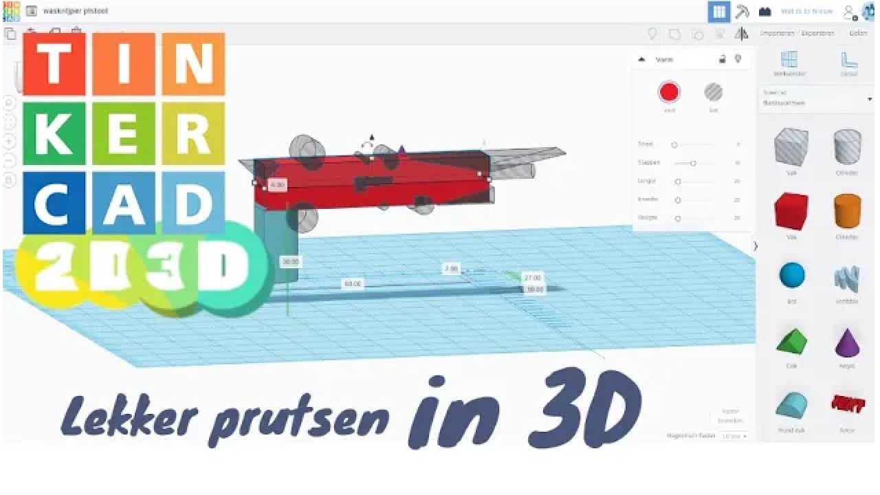 Prusten in 3D met TinkerCad