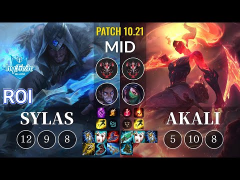 hyF Roi Sylas vs Akali Mid - KR Patch 10.21
