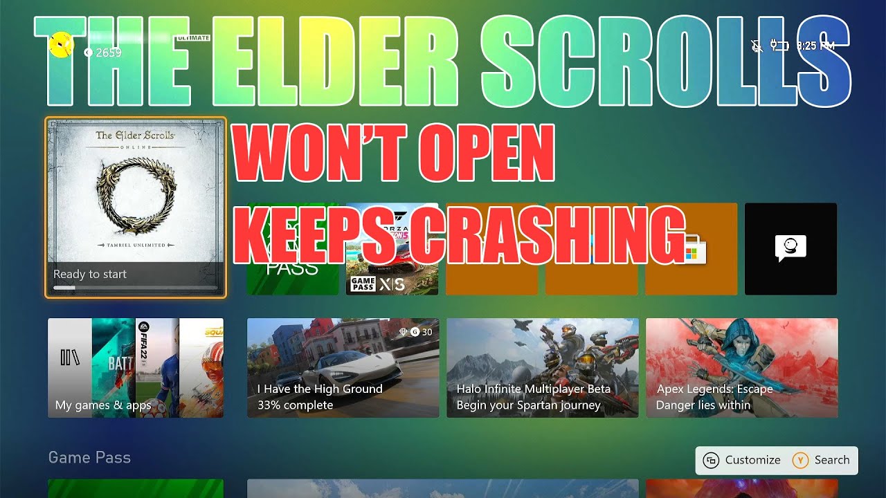 How To Fix The Elder Scrolls Online Tamriel Unlimited Won't Open, Keeps Crashing  On Xbox Series X|S