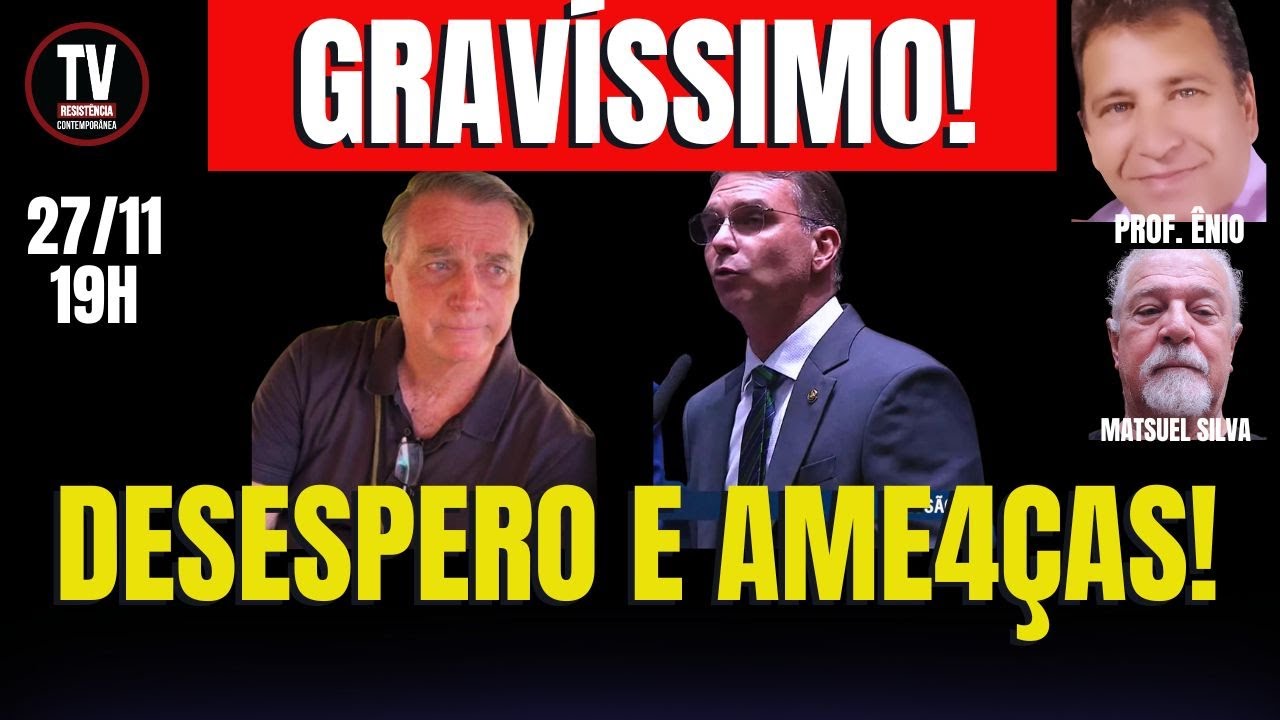 [AO VIVO] BOMBA! DESESPERADO FLÁVIO CHOCOLATES AME4ÇA ALEXANDRE DE MORAES! (27/11/2024)