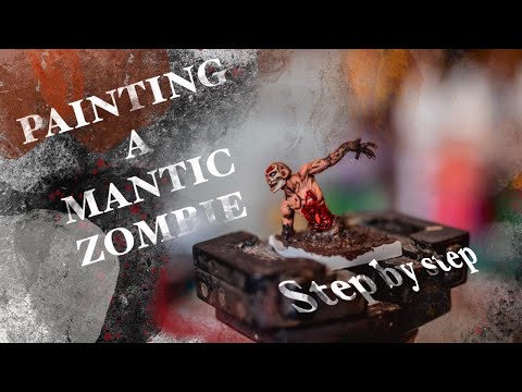Painting a Mantic zombie in a few easy steps.
