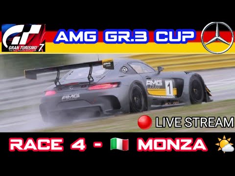 GT7 - AMG GR.3 CUP - Round 4, Monza (dry) - 15 Laps - cockpit cam - TCS OFF - Manual