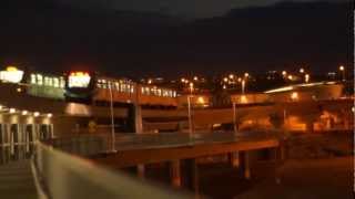 Converging Trains on the Canada Line Bike Bridge