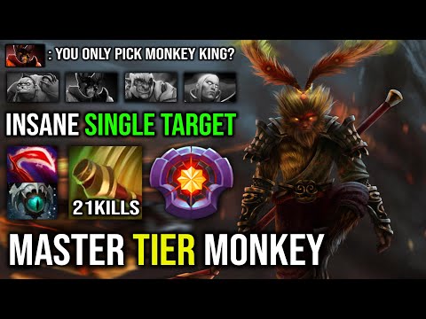 Super MASTER Tier Monkey King 100% Single Target DMG with Desolator + Skadi & Crazy Tree Jump DotA 2