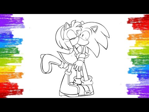 Sonic and Amy Rose Kiss Coloring Pages/Sonic Coloring Pages/ Alan Walker-Fade [NCS Release]