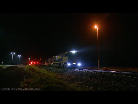 7XM4 Steel Train With Bonus Flat Wagon Transfer - PoathTV Australian Rail Freight Transport