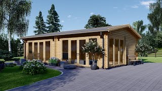 Casa in legno MARINA 8x6 m, 48 mq